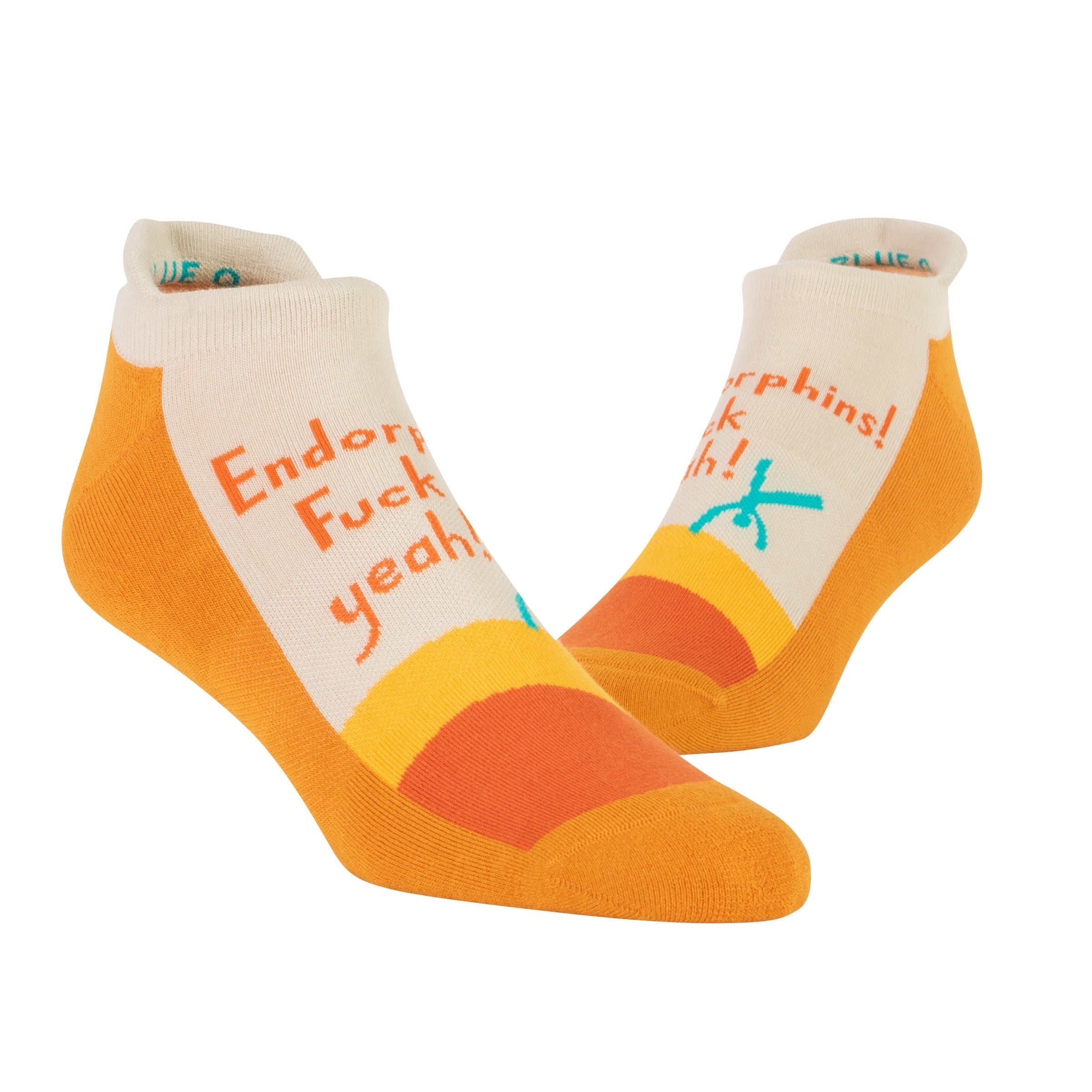 Endorphins Fuck Yeah Unisex Sneaker Socks [2 Size Options] | BlueQ at GetBullish