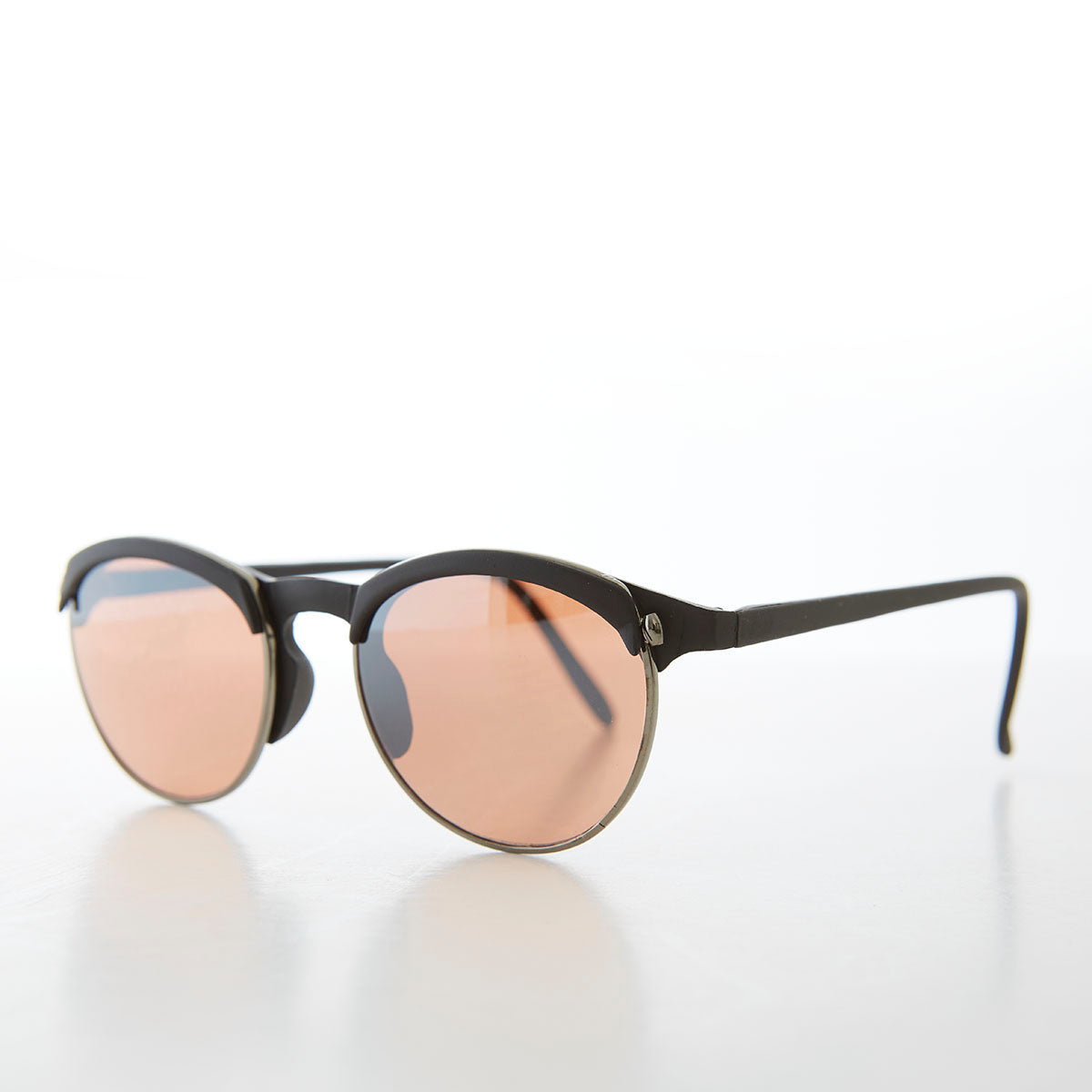 Round Copper Lens Simple Driving Sunglasses  - Fallon