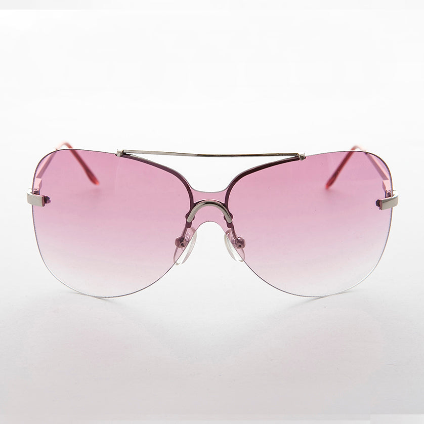 Rimless Butterfly Boho Vintage Sunglass - Farrah