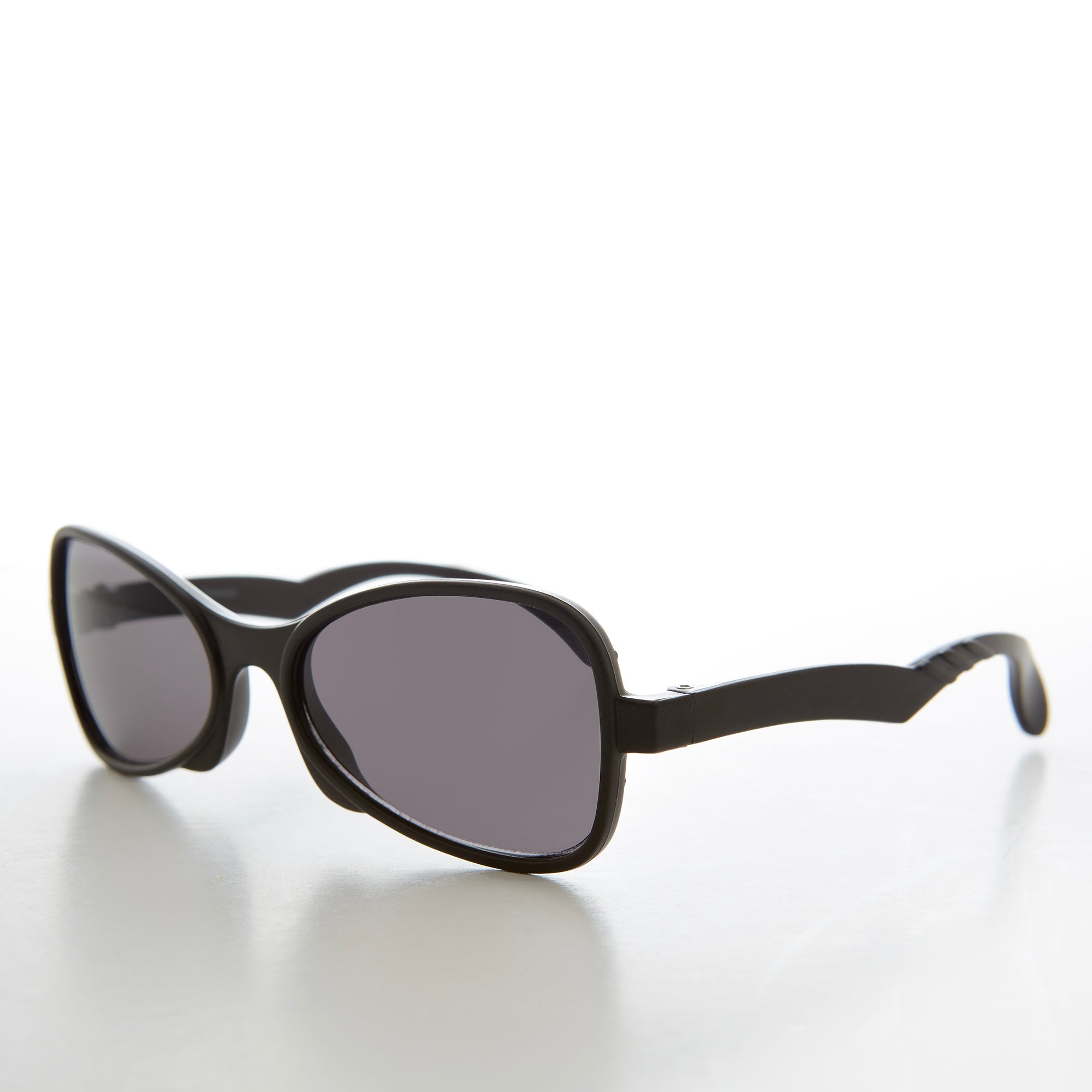 Black Angular Futuristic Style Vintage Sunglasses - Fink