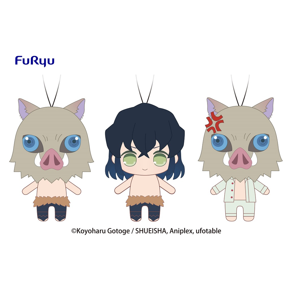 FuRyu: Demon Slayer: Kimetsu no Yaiba - Toy Plush Set Vol. 4 - Inosuke Hasibira