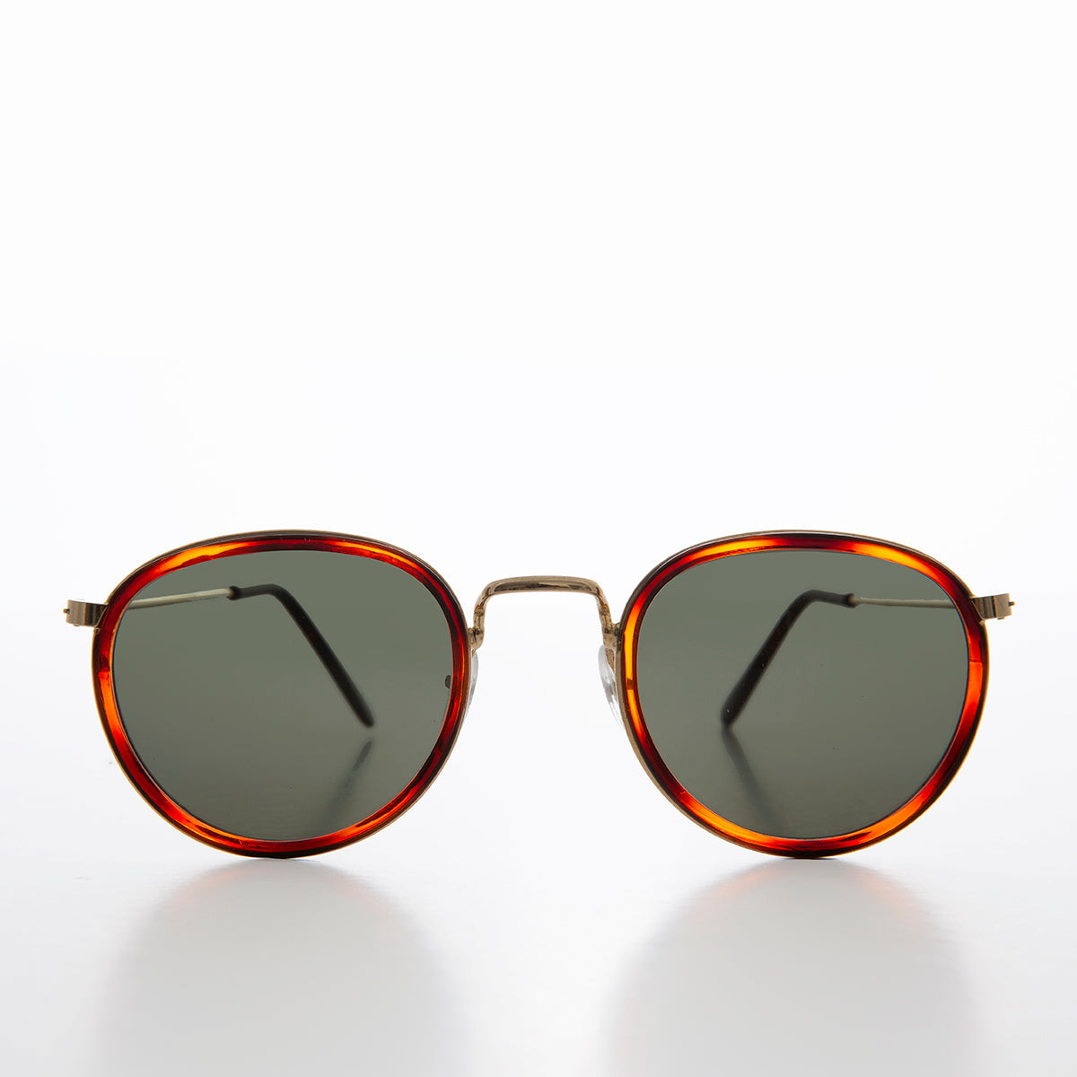 Round Gold Tortoise Rim Sunglass - Fraiser