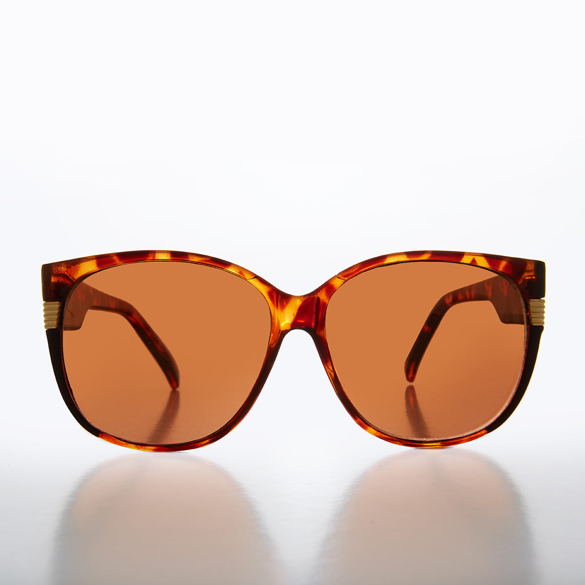 Women's Large Vintage Sunglass With Copper Lens - Frieda