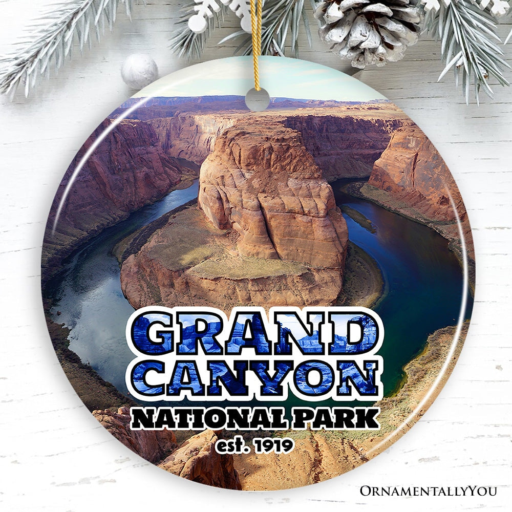 Grand Canyon National Park Scenic Ceramic Ornament, Arizona Souvenir Christmas Decoration