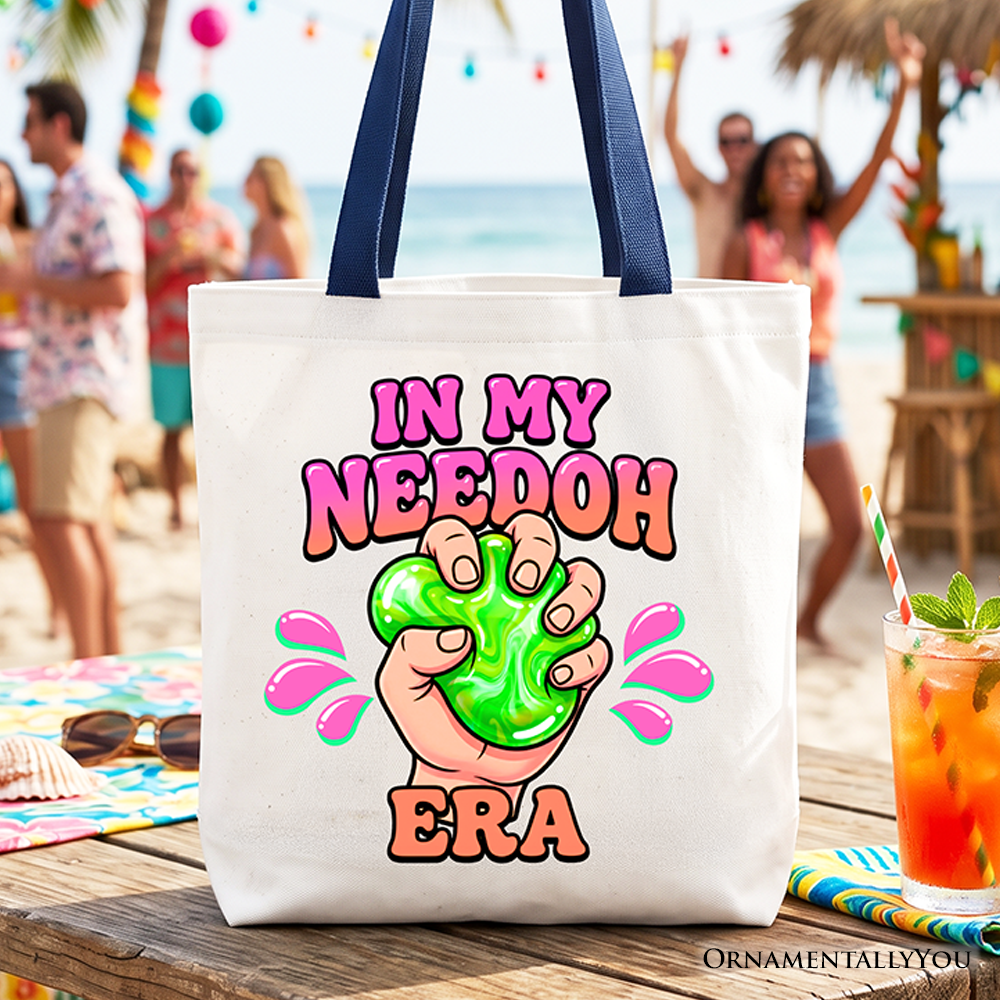 In My Needoh Era Tote Bag, Funny Stress Ball Mental Health Gift Shopper