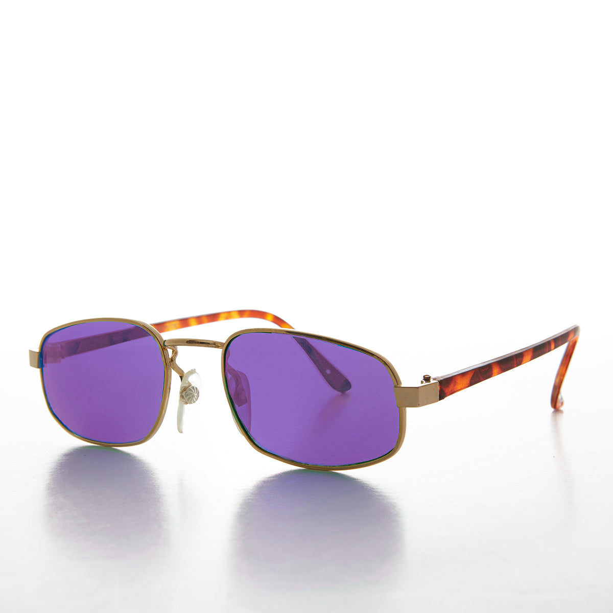 Small Rectangular Frame with Colored Tinted Lens - Jerry