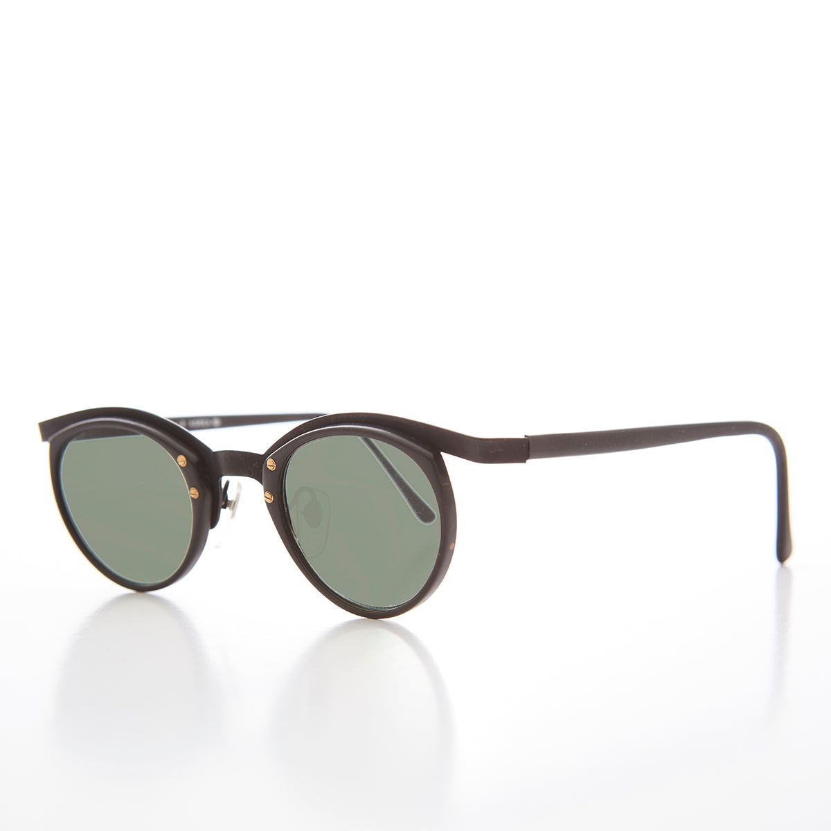 Unique Round Edgy Floating Rim Sunglass - Gavi