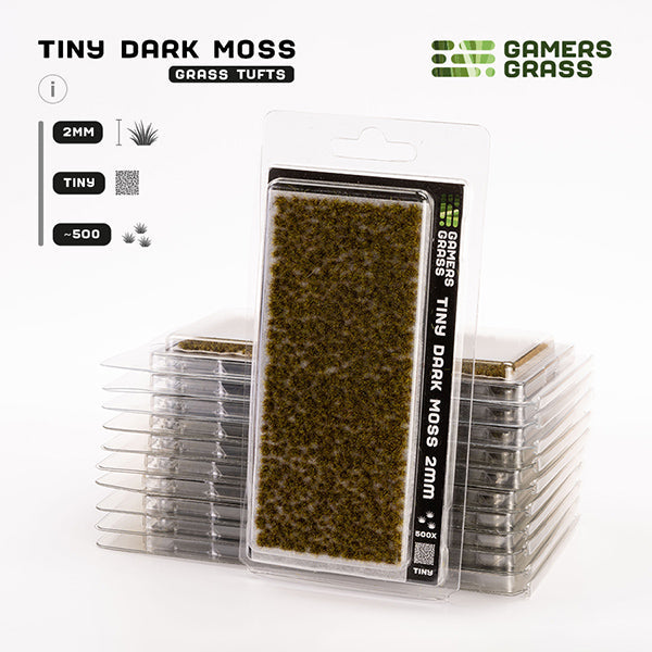 Gamers Grass Tufts: Dark Moss- Tiny