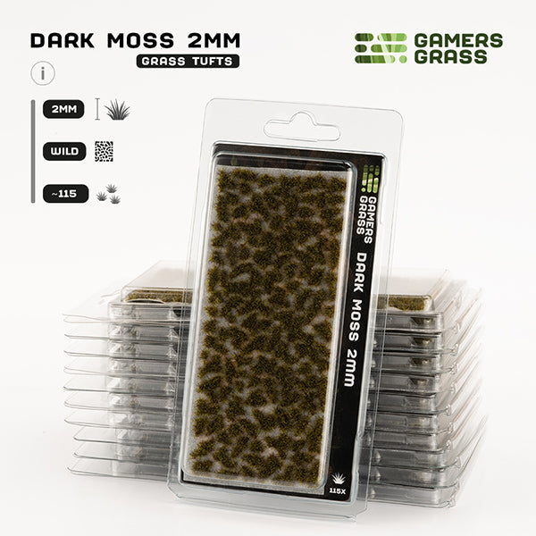 Gamers Grass Tufts: Dark Moss 2mm- Wild