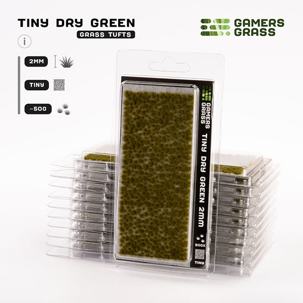 Gamers Grass Tufts: Dry Green- Tiny