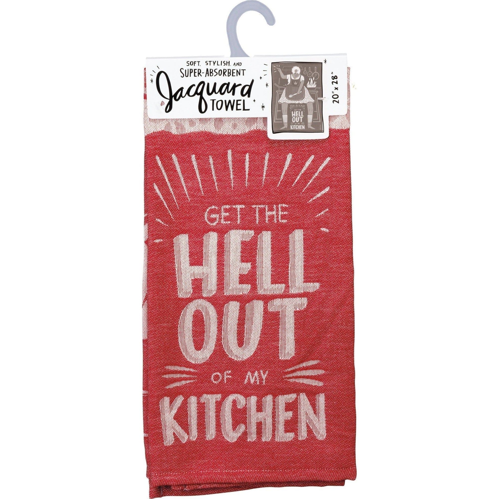 Get The Hell Out of My Kitchen Dish Cloth Towel | Novelty Tea Towel | Cute Kitchen Hand Towel | 20" x 28"