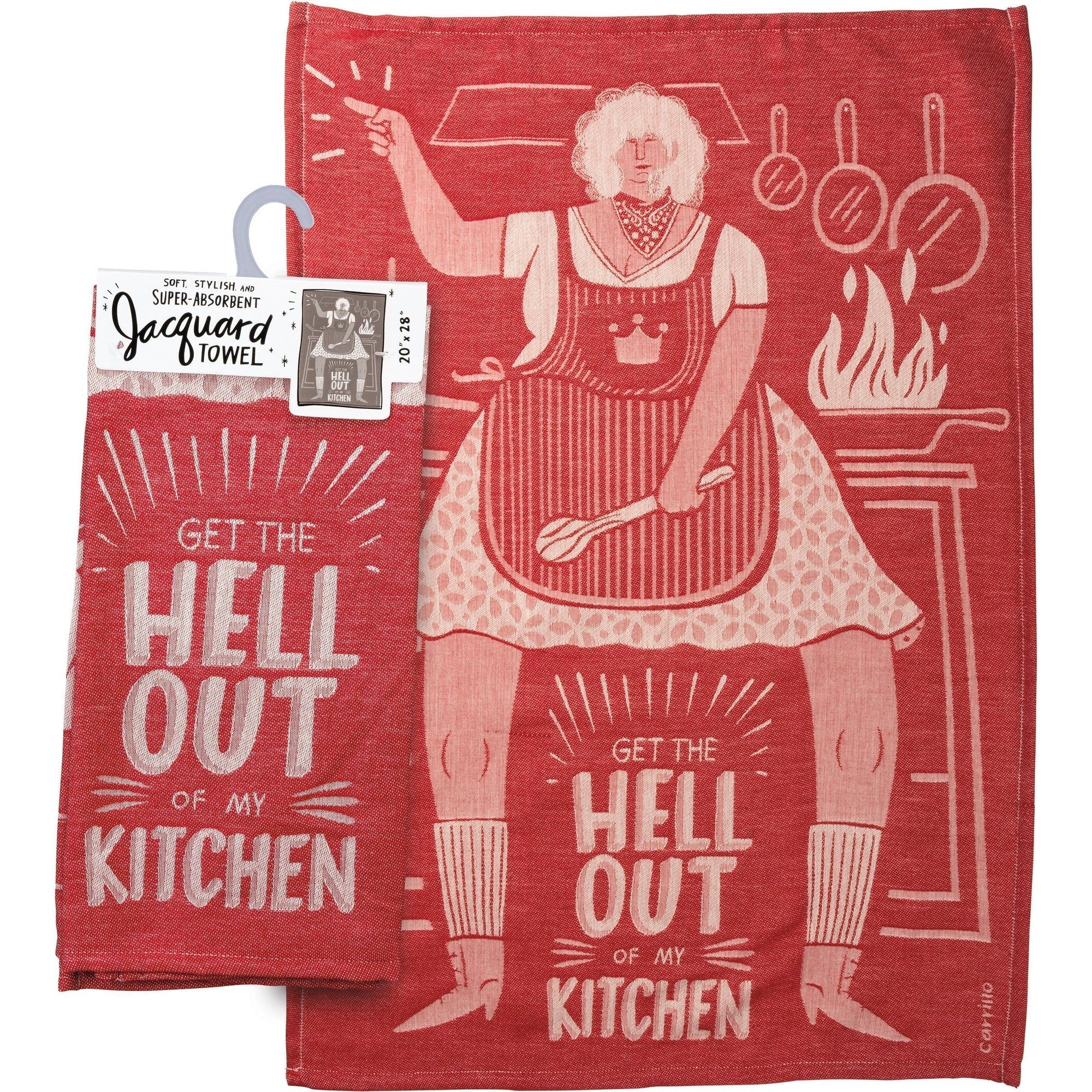 Get The Hell Out of My Kitchen Dish Cloth Towel | Novelty Tea Towel | Cute Kitchen Hand Towel | 20" x 28"