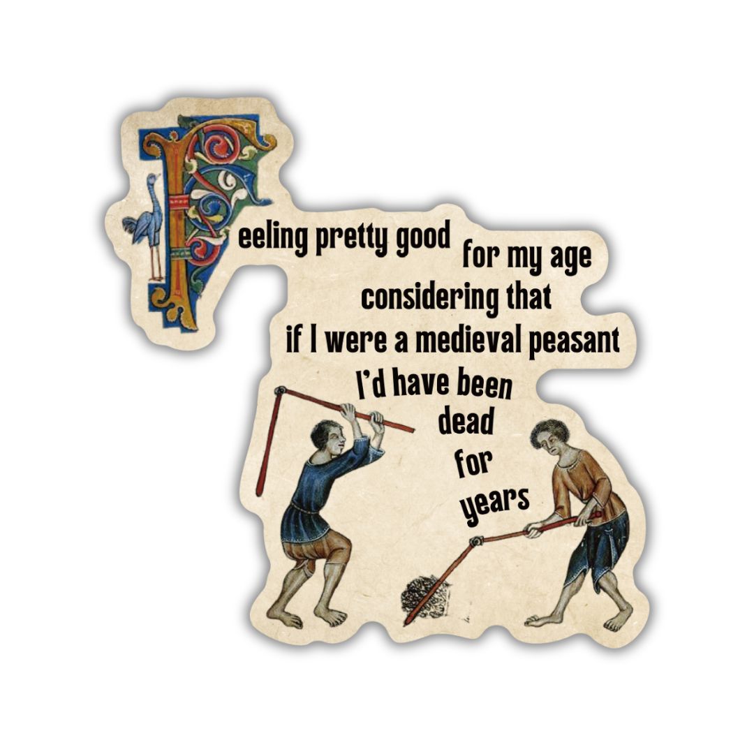 Getting Old and Crusty Sticker Bundle | Glossy Die Cut Vinyl Sticker