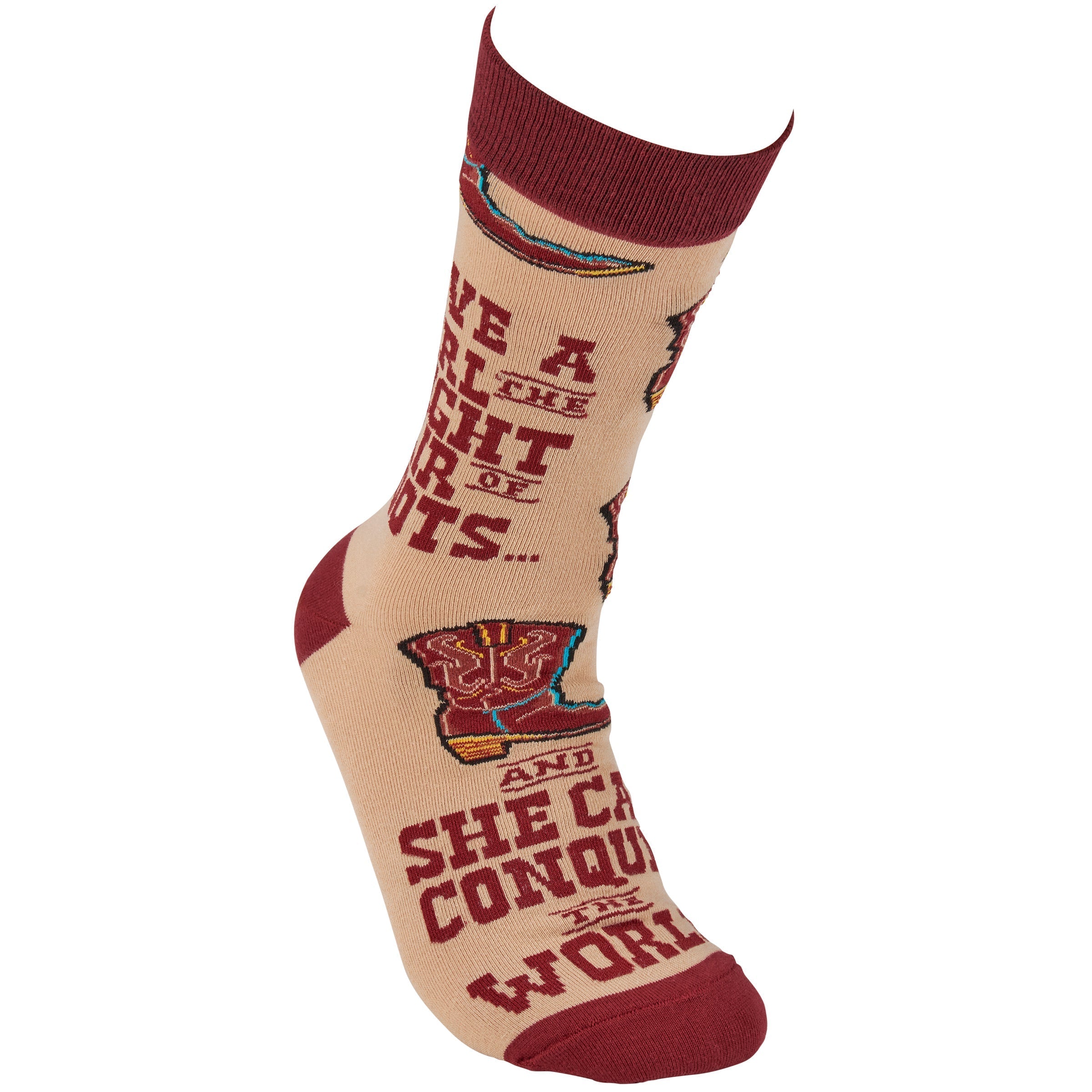 Give A Girl The Right Pair Of Boots Socks | Western Cowgirl-Themed Socks