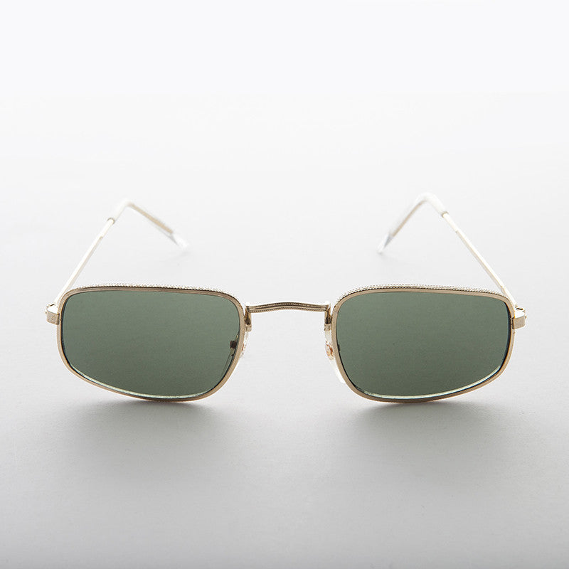 Small Rectangular Metal Vintage Sunglass - Harvey