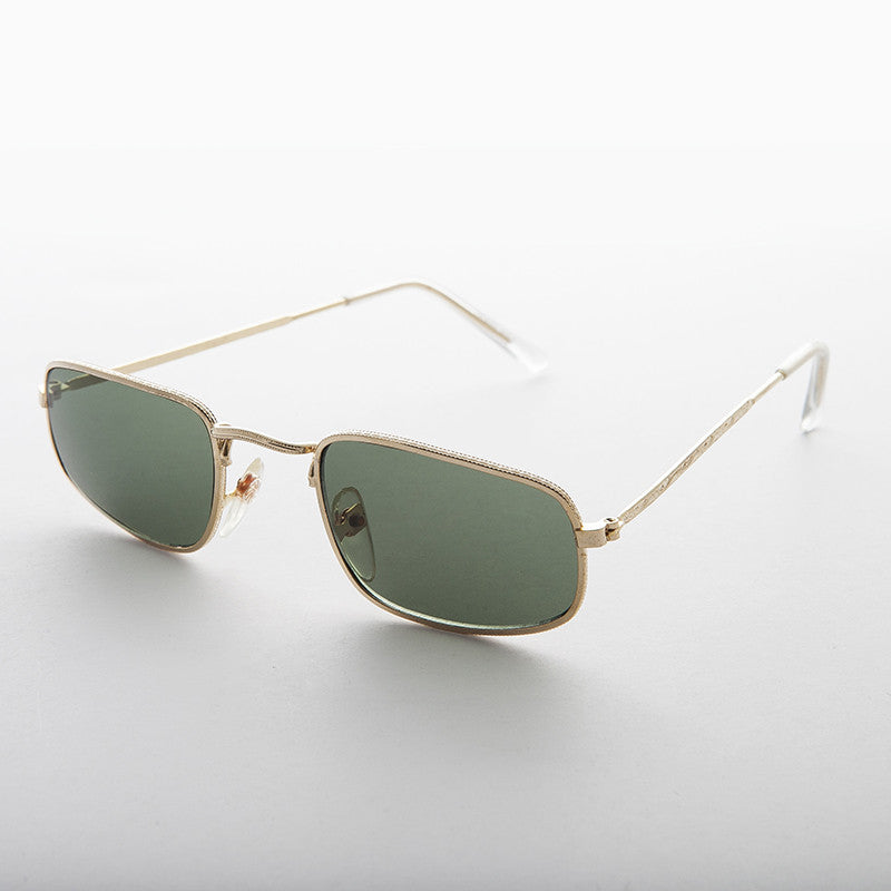 Small Rectangular Metal Vintage Sunglass - Harvey