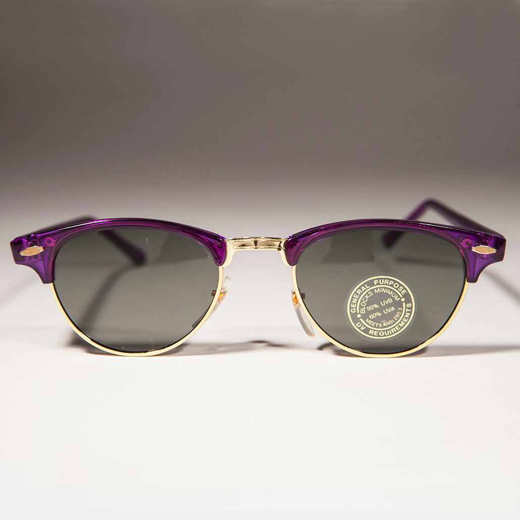 Colorful Brow Line Half Frame Women's Vintage Sunglass - Hedy