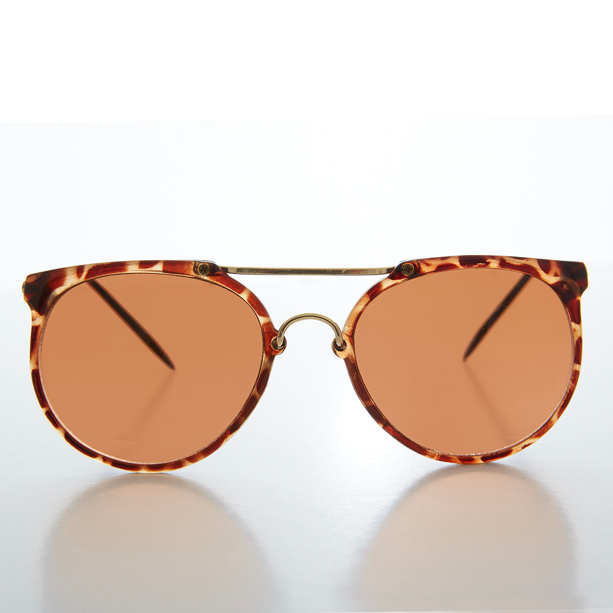 Round Aviator Sunglasses with Copper Lens - Hinkle