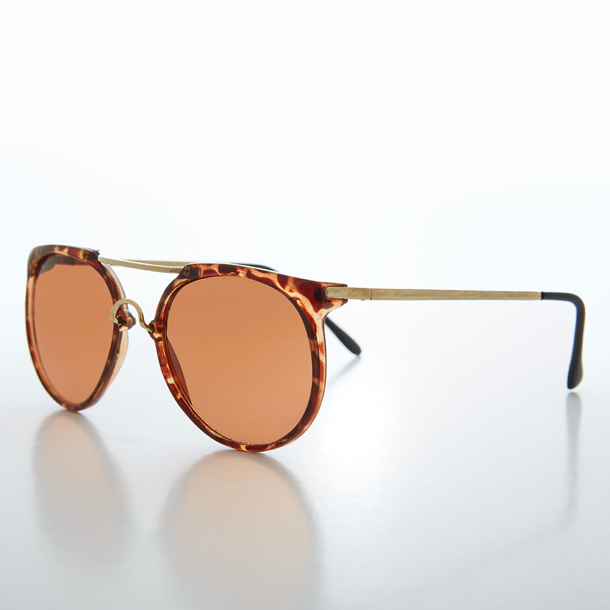 Round Aviator Sunglasses with Copper Lens - Hinkle