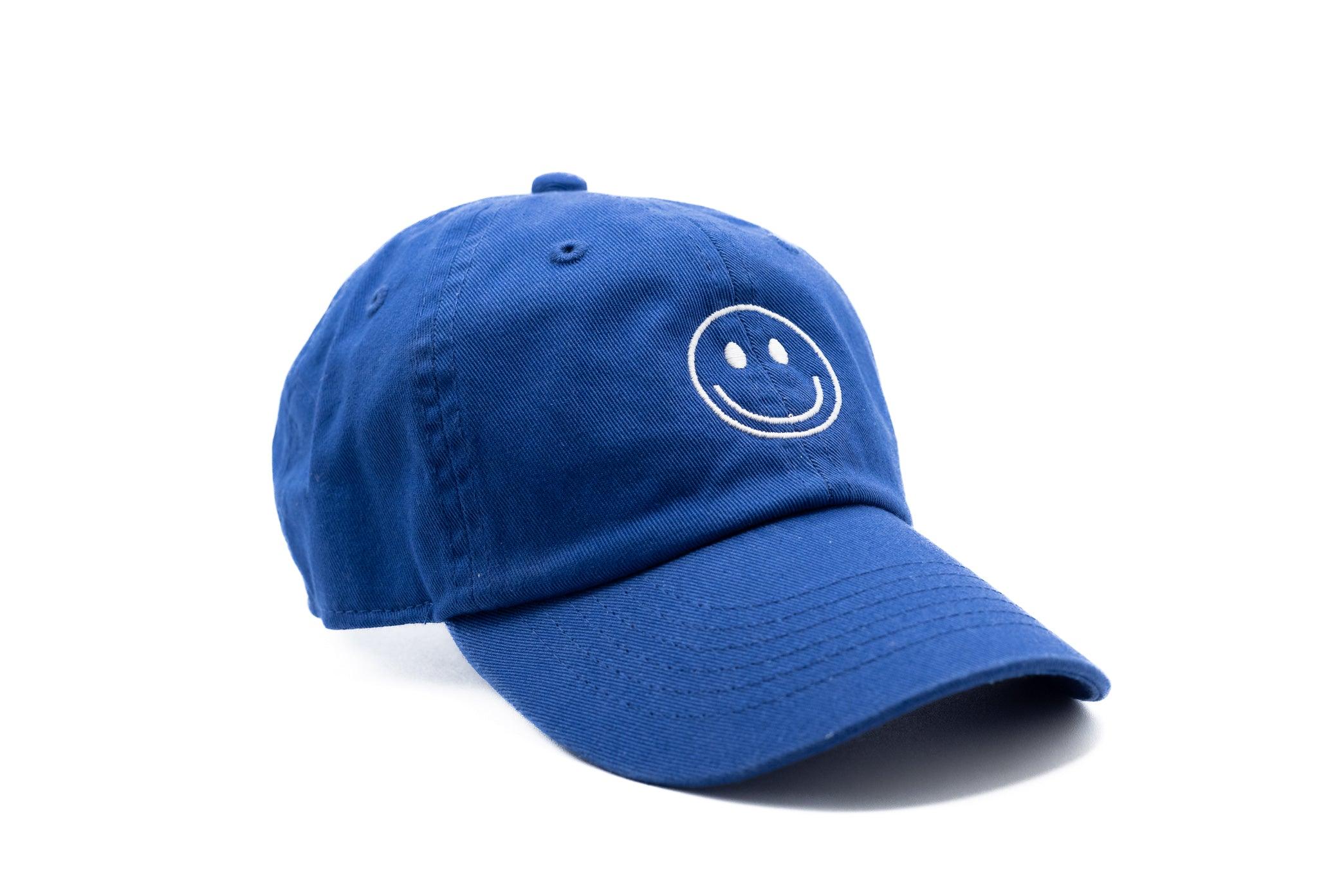 Royal Blue Smiley Face Hat