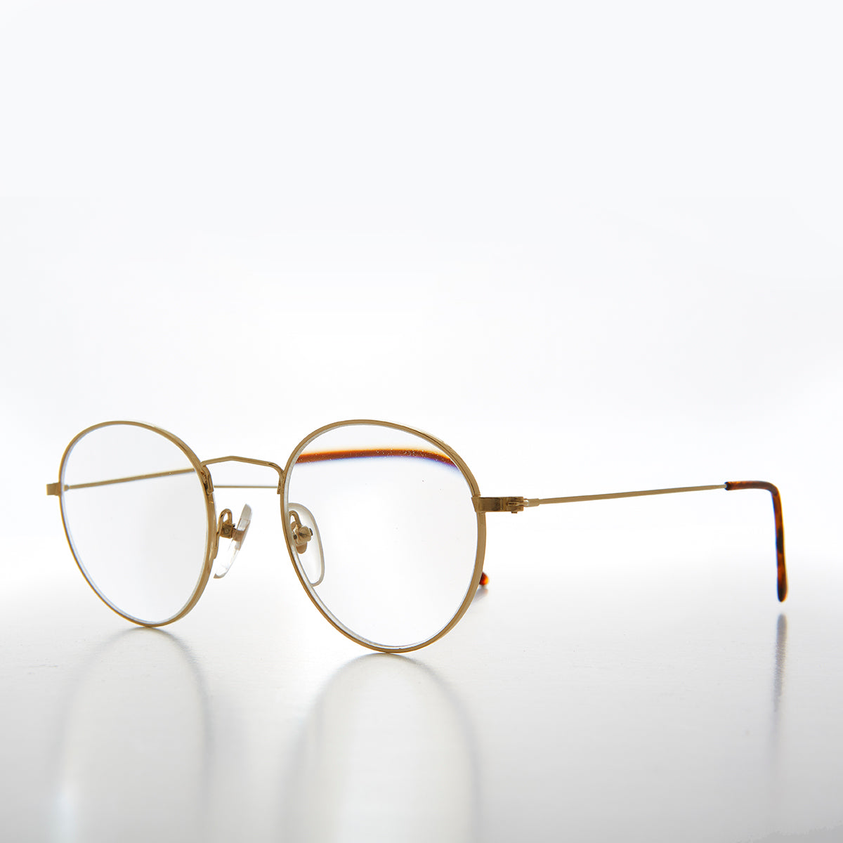 Gold Round Classic Polo Shape Reading Glasses - Hodges