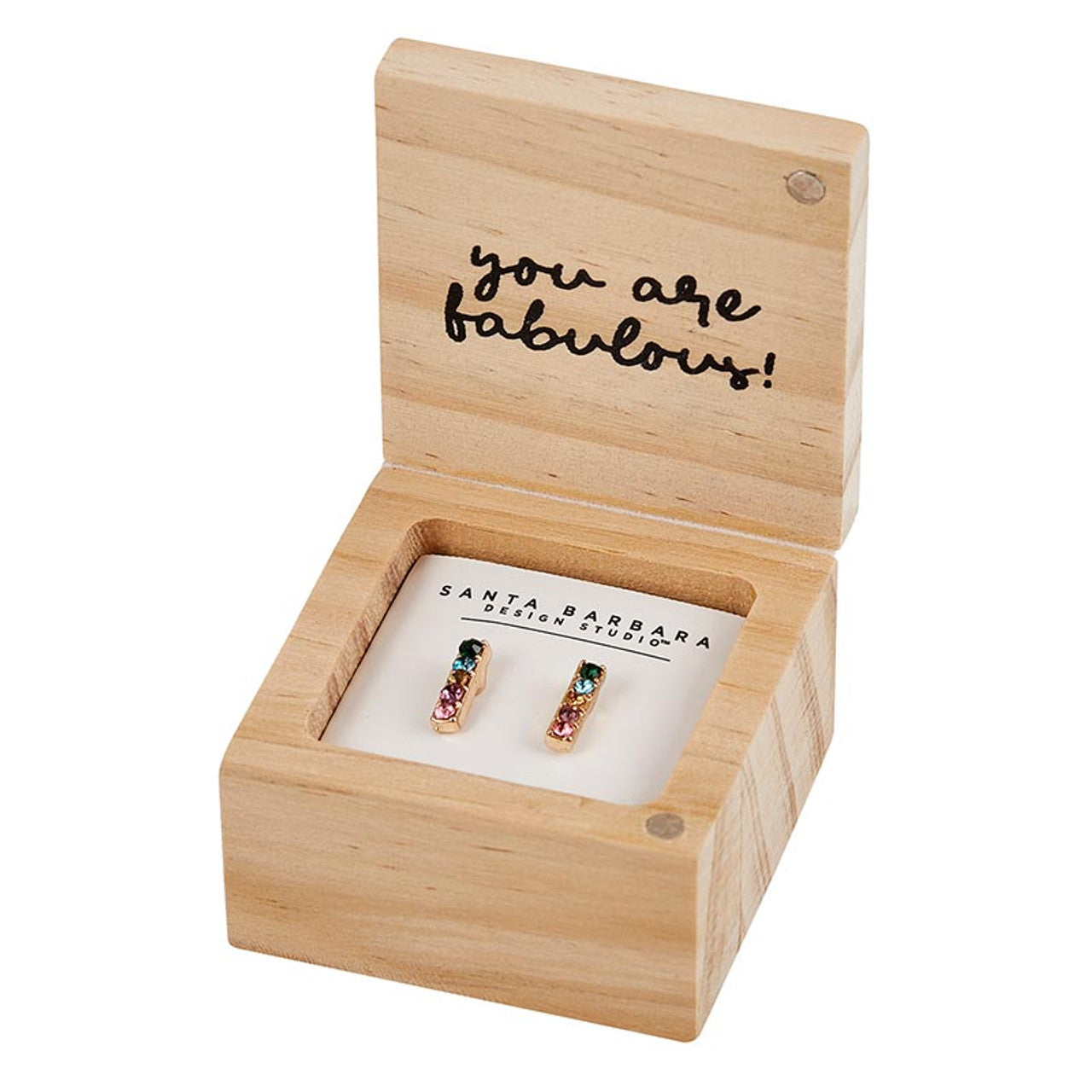 Hello Darling Treasure Box Earrings | In Wooden Gift Box