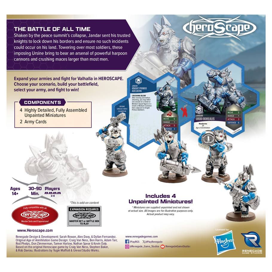 Heroscape: Rising Tide - Knight Primus Adelbern and Ordo Borealis Army Expansion