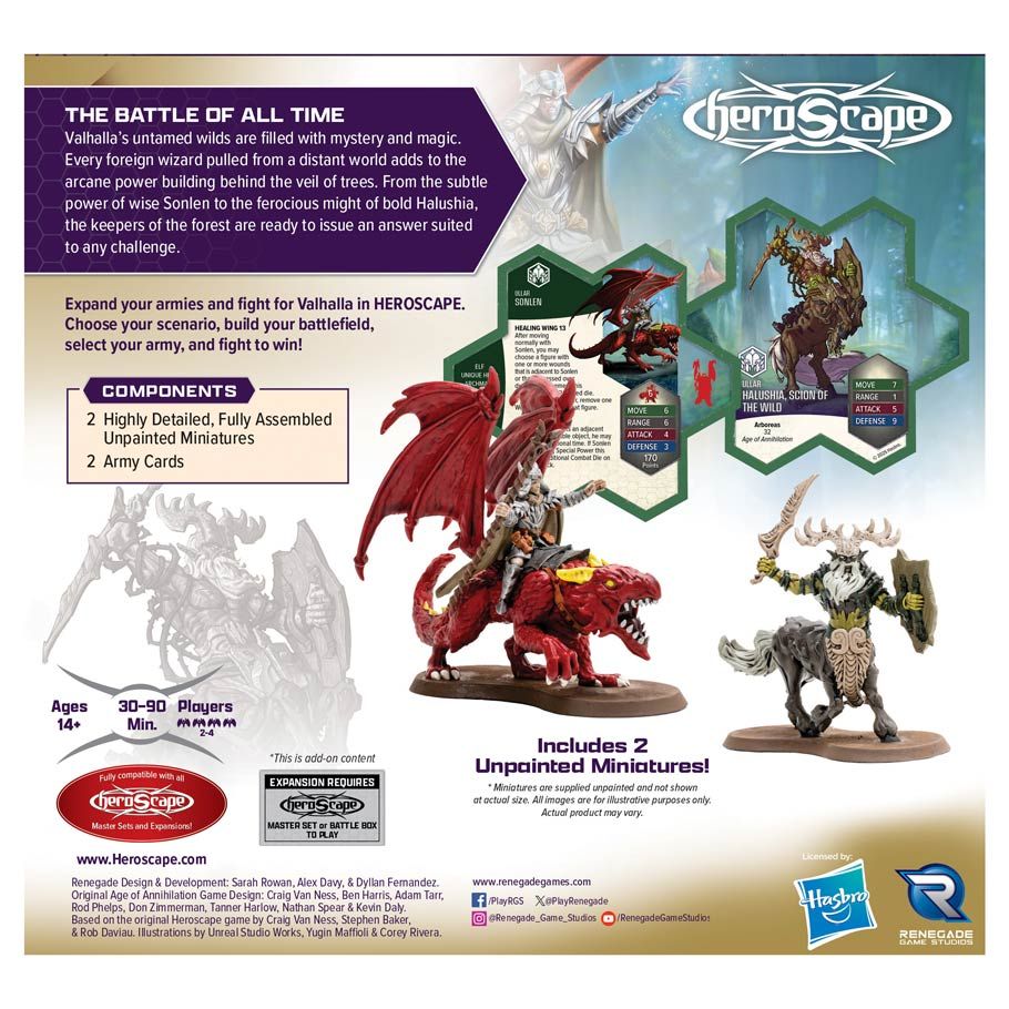 Heroscape: Rising Tide - Sonlen and Halushia, Scion of the Wild Army Expansion