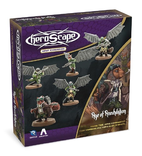 Heroscape: Rising Tide - Wing Commander Tuck Harrigan and Vorid Glidestrikers Army Expansion