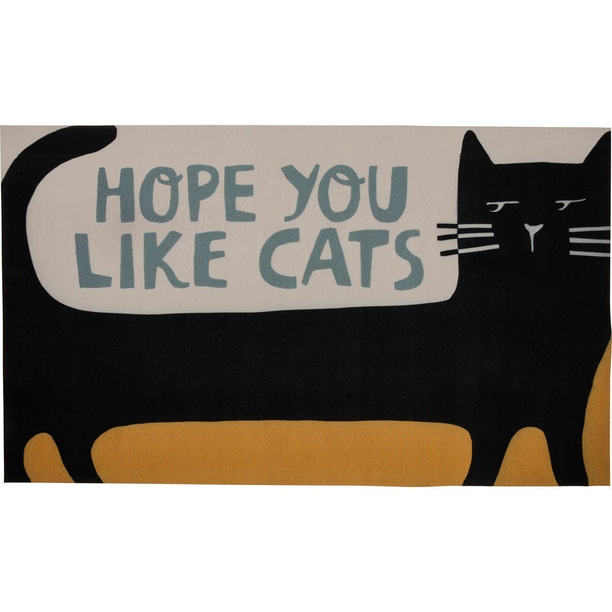 Hope You Like Cats Doormat Entryway Indoor/Outdoor Rug | 34" x 20 | Slip-Resistant Backing