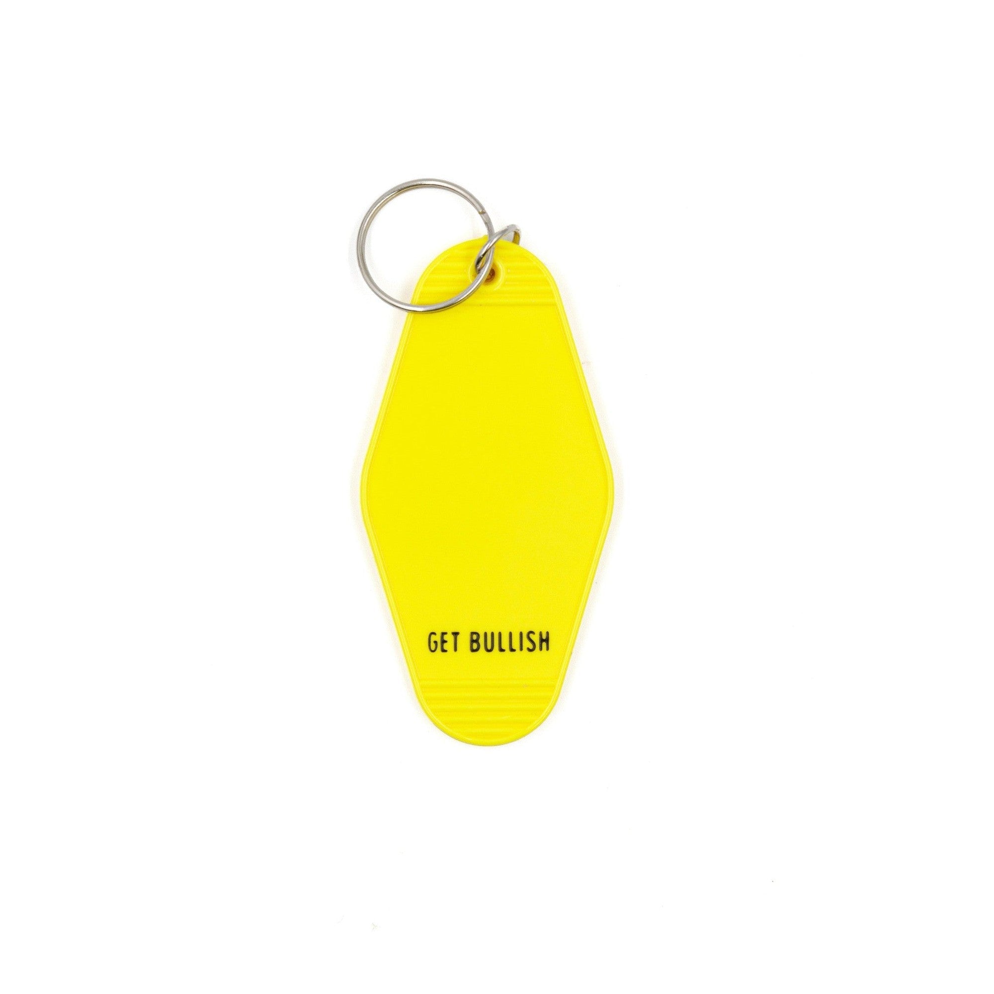 I Have a PhD in Awesome Yellow Motel Style Keychain