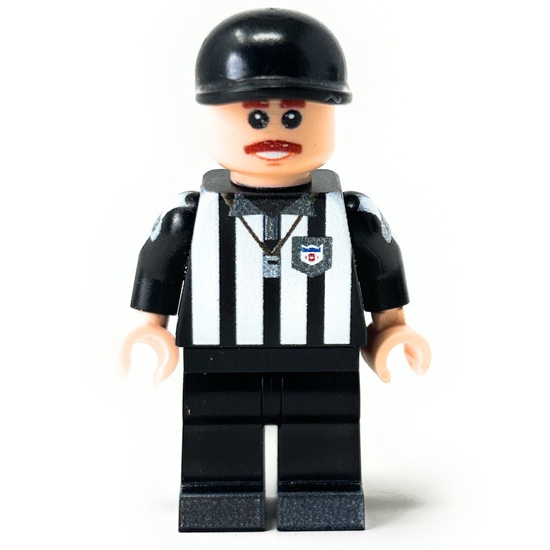 Football Referee Custom Minifig made with LEGO parts - B3 Customs