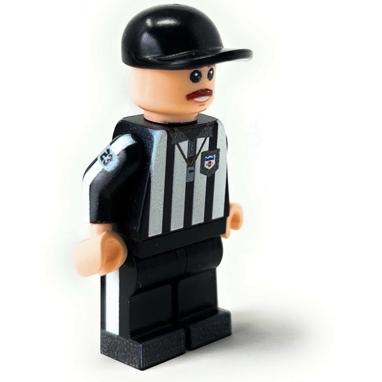 Football Referee Custom Minifig made with LEGO parts - B3 Customs