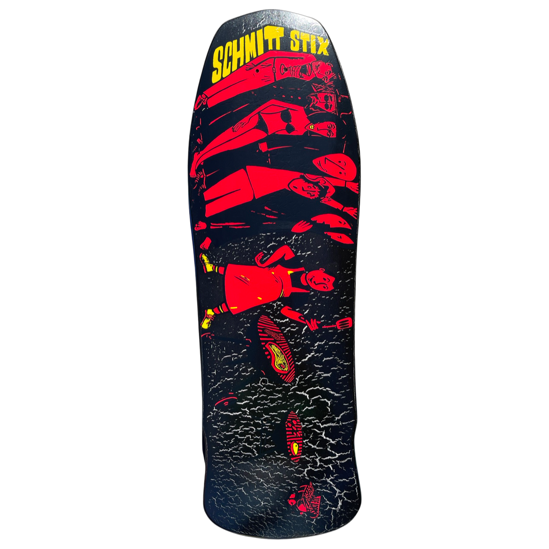 Schmitt Stix Joe Lopes BBQ LTD Crackle Black/White 10.125" Skateboard Deck