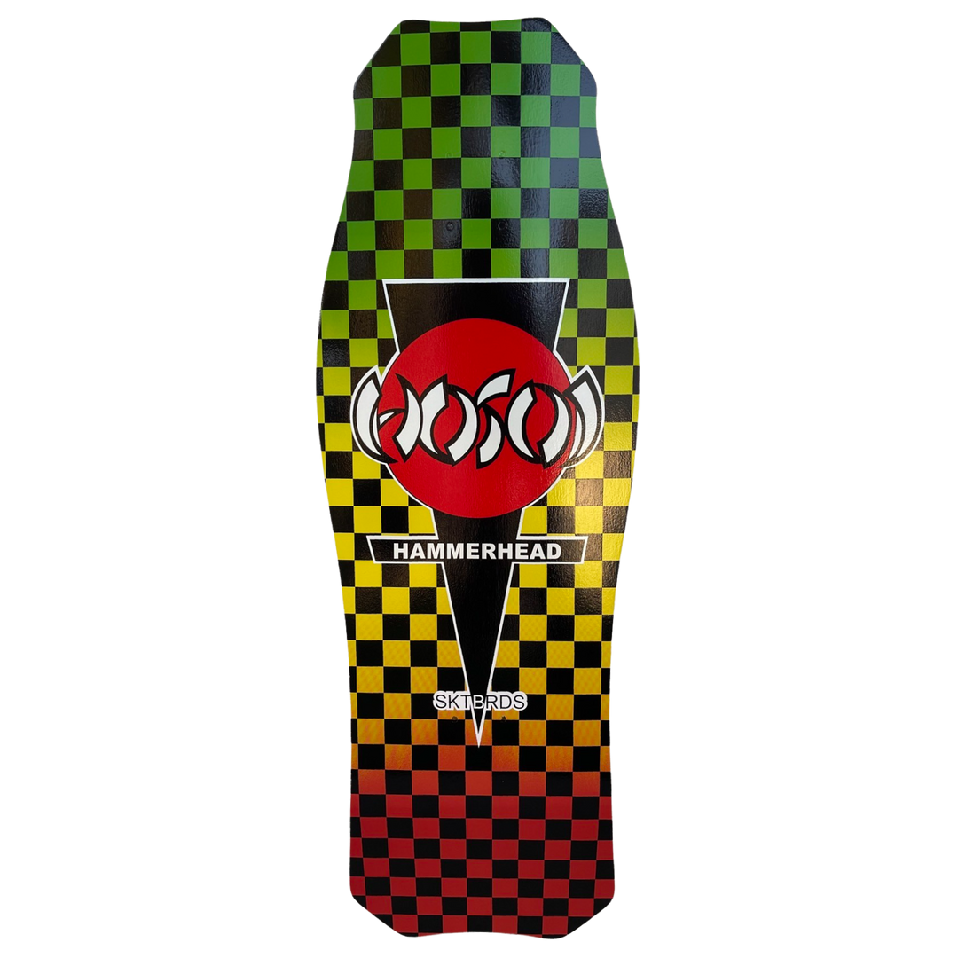 Hosoi O.G. Hammerhead Rasta Checkerboard 10.5" Skateboard Deck