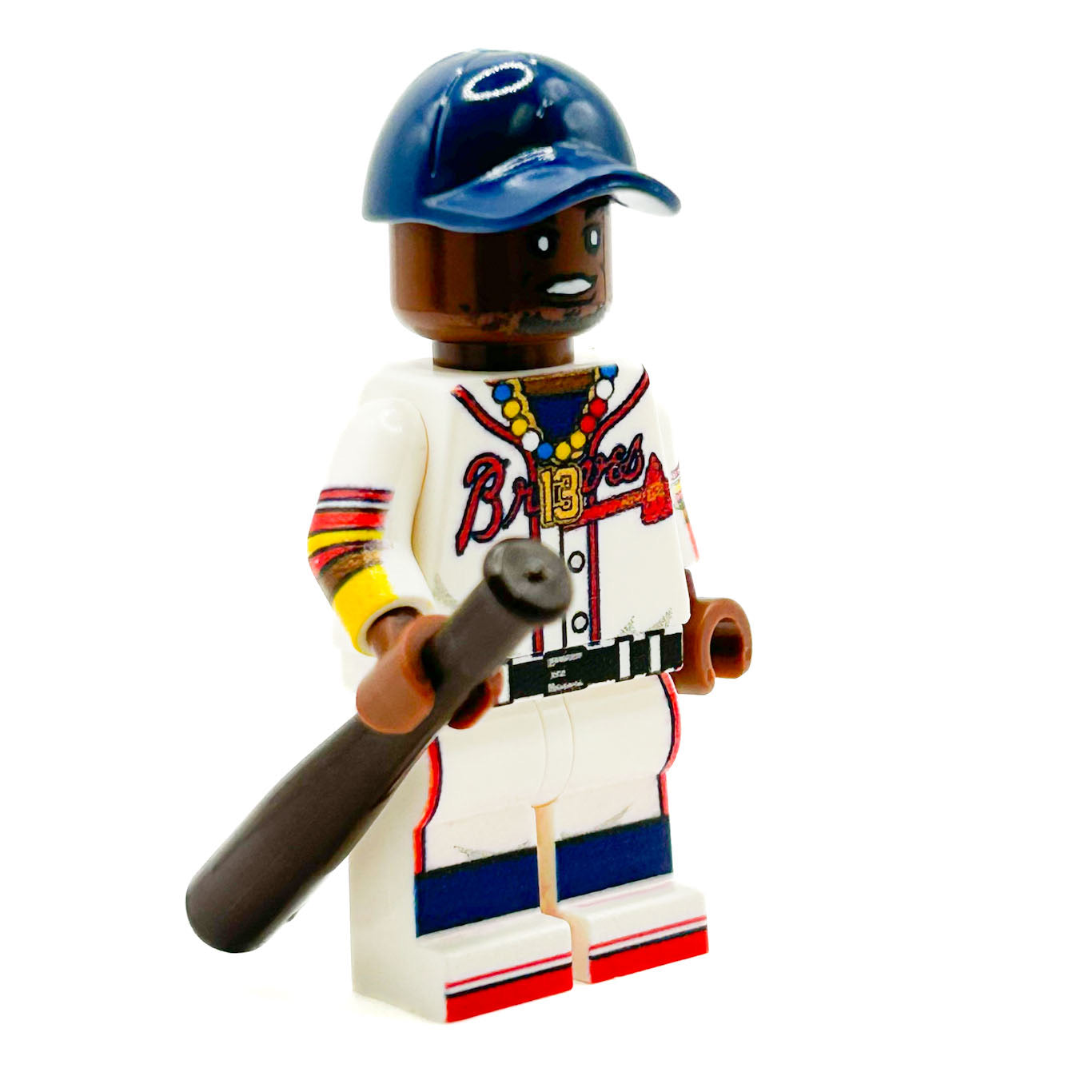 Acuna Atlanta #13 Baseball Player Minifig made using LEGO parts - B3 Customs