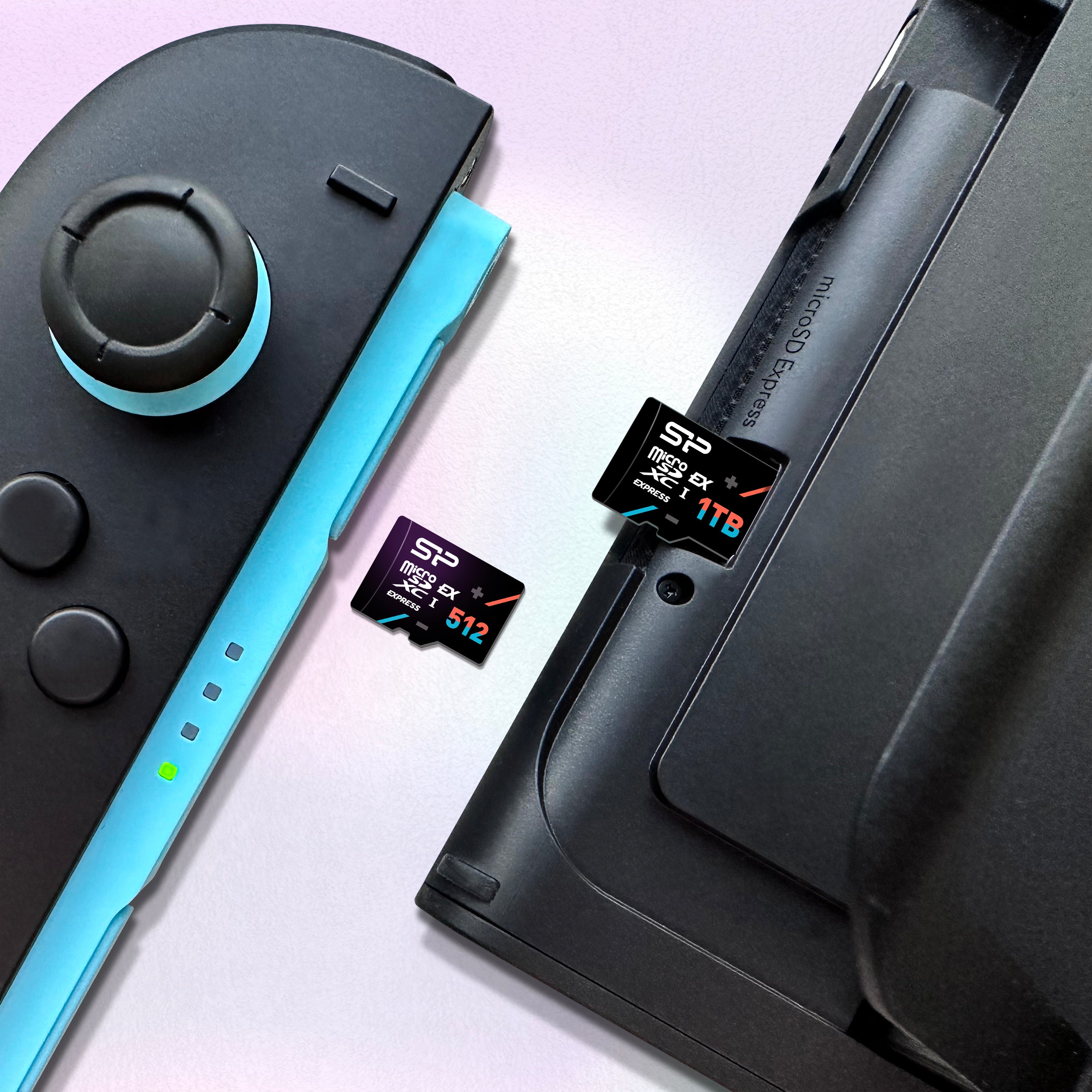 Silicon Power 256GB-1TB Switch 2 Compatible PCIe Gen 3x1/ UHS-1(U3) A1 TLC Gaming microSDXC Express Card