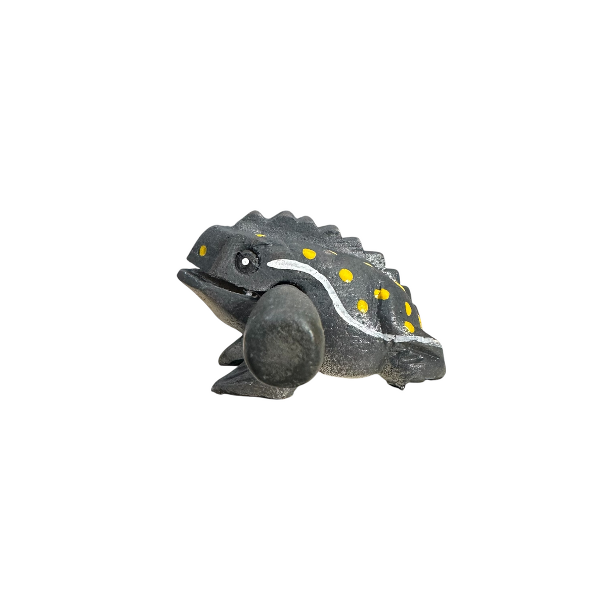 1.5" Wooden Musical Frog - Gray Design (Percussion Instrument)