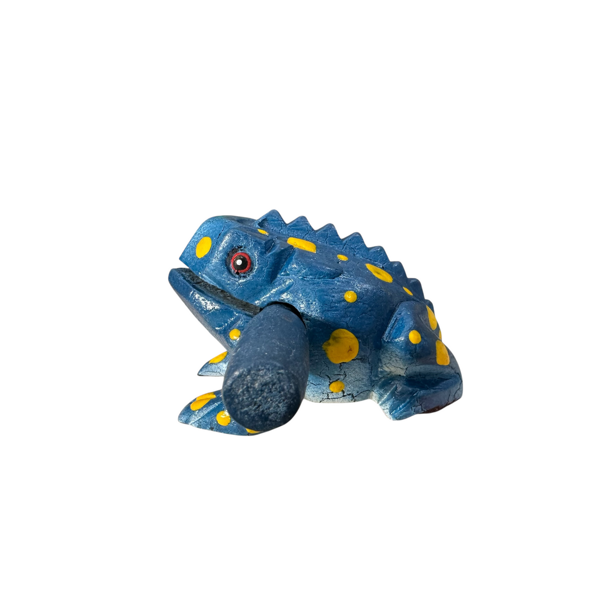 2" Wooden Musical Frog - Sea Design (Percussion Instrument)