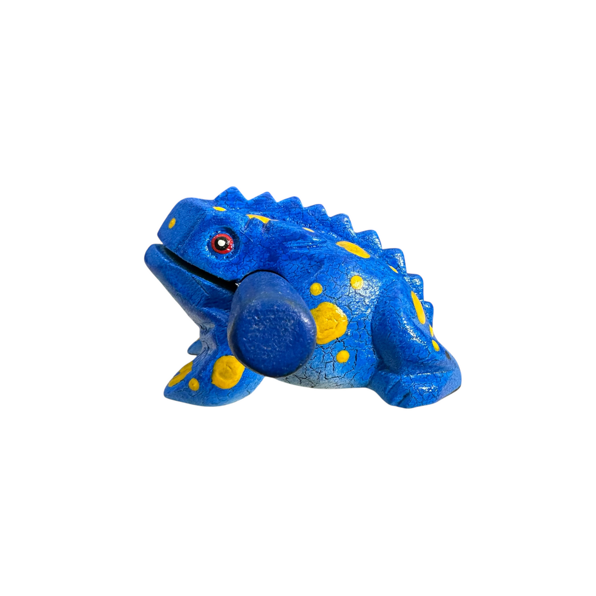3" Wooden Musical Frog - Sea Design (Percussion Instrument)