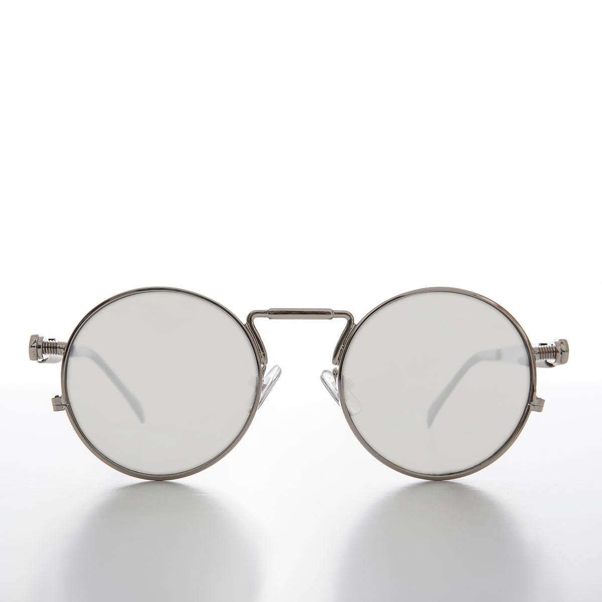 Round Silver Goth Steampunk Sunglass - Ivan 1