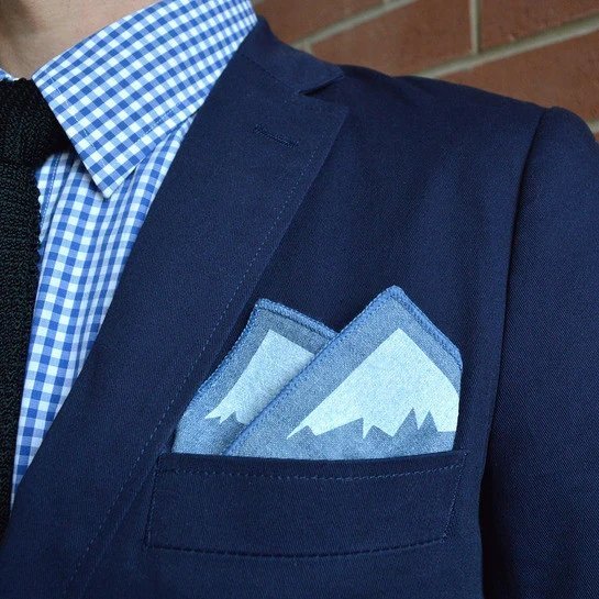 I'm Always Outside on the Inside Hankie Men's Pocket Square or Handkerchief