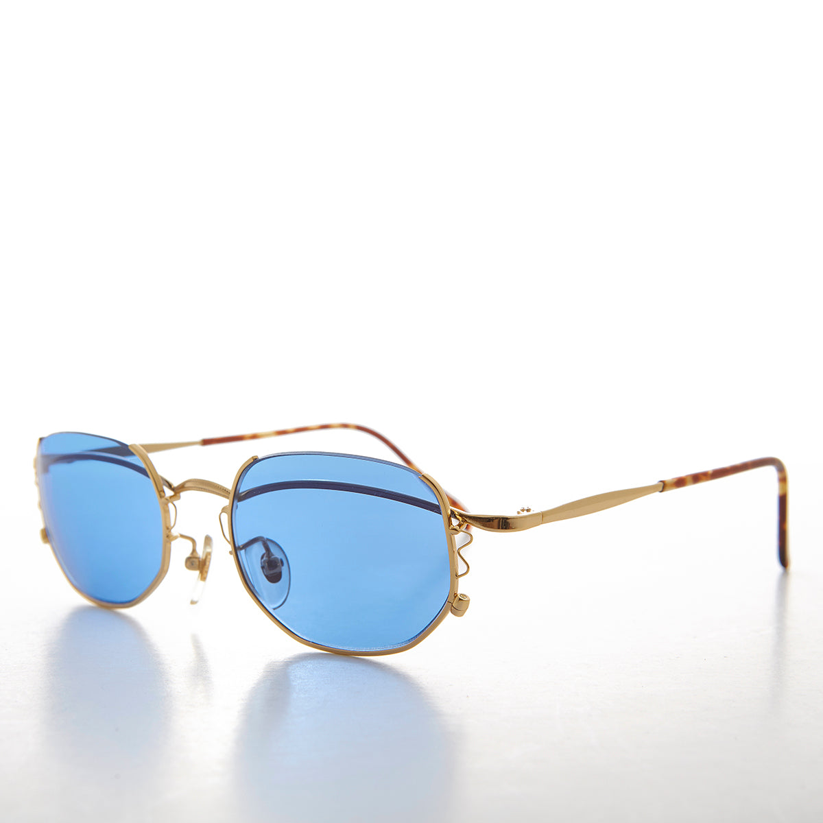 Semi-Rimless Cyber Core Vintage Sunglasses - Kaylen