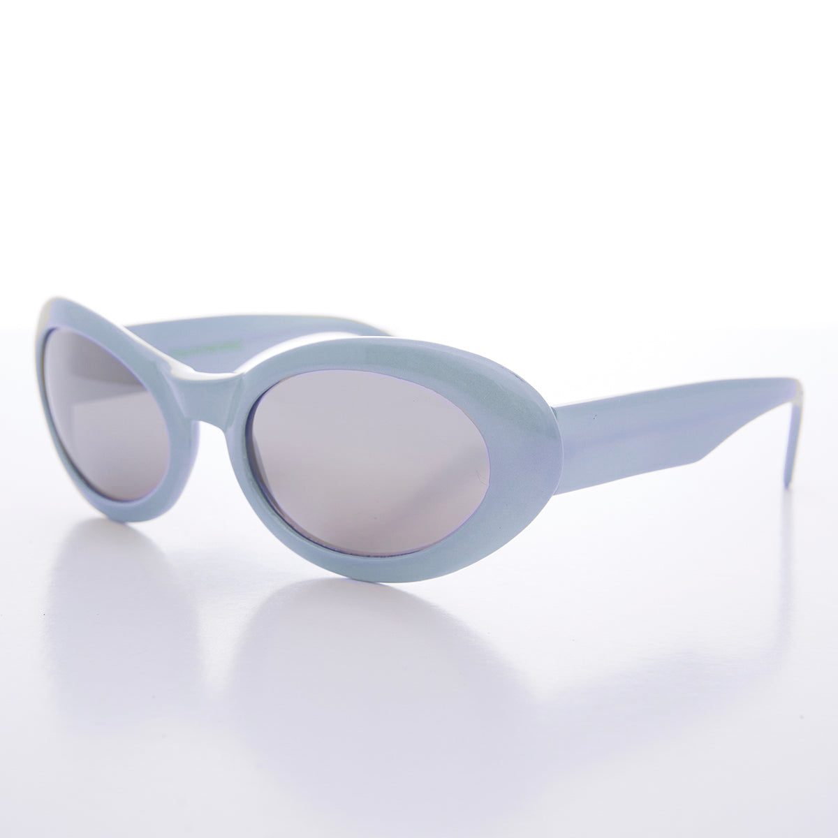 90s Curved Oval Cat Eye Vintage Sunglass in Pastel Colors - Lanie 2