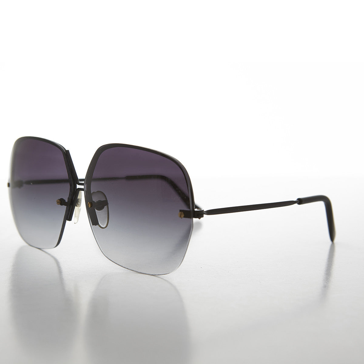 Big Square Rimless Vintage Sunglass - Lexi