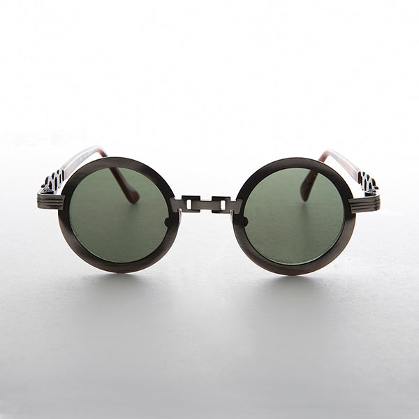 Round Vintage Sunglass with Chain Bridge - Link