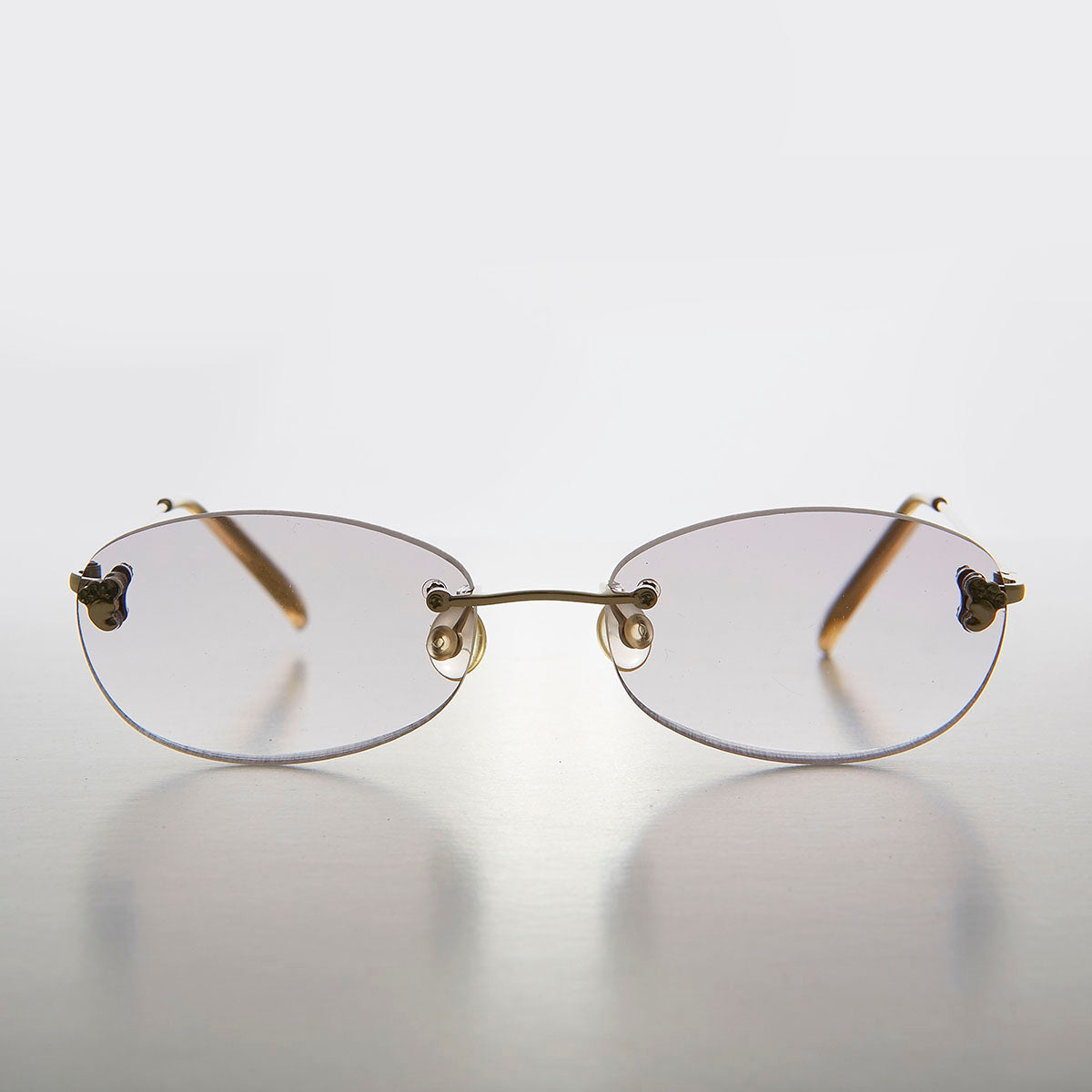 Oval Reading Glasses with Color Tinted Rimless Lens  - Lonnie