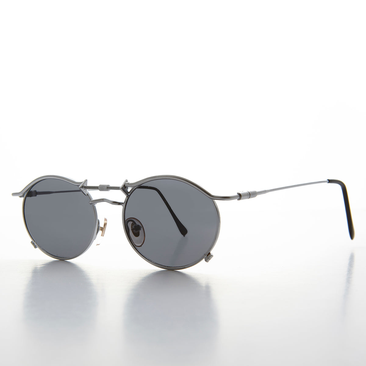 90s Oval Steampunk Sunglass Optical Quality - Lucian