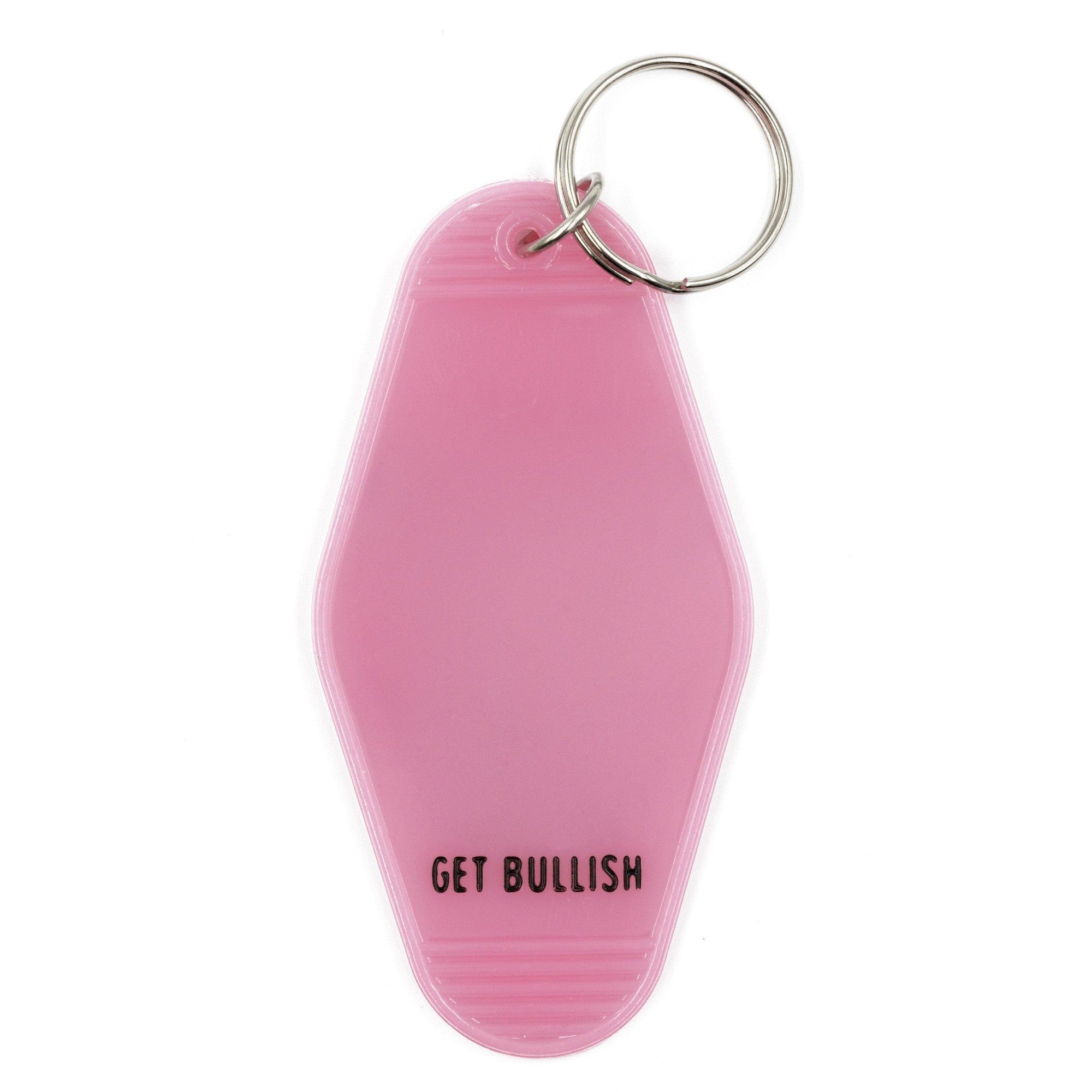 Last Call! I Don't Want No Scrubs, Literally Just Zero Scrubs Pink Motel Style Keychain