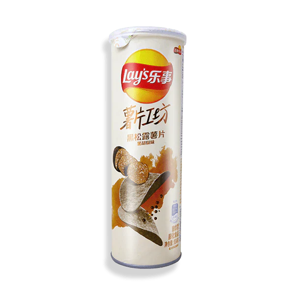 Lay's Stax Black Truffle & Pepper (104g) (China) 4-Pack